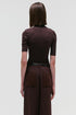 BLUSA GOLA ALTA MARROM